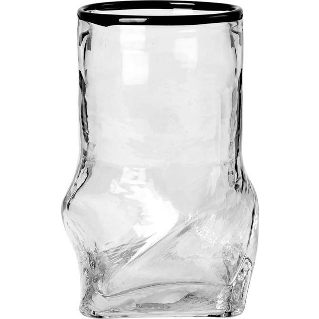 Ellen Vase, Clear / Black