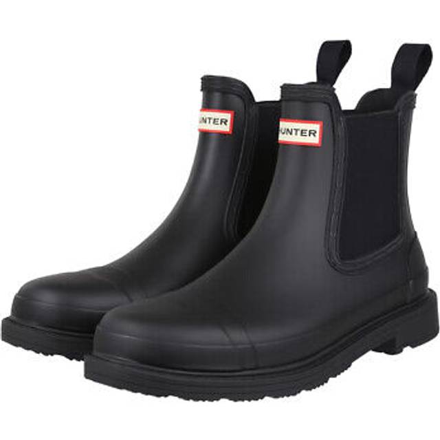 (5 UK, Black) Hunter Womens/Ladies Commando Chelsea Boots