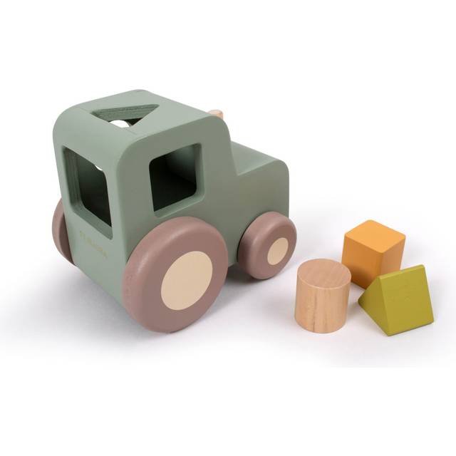Filibabba traktor med klossar - Grön