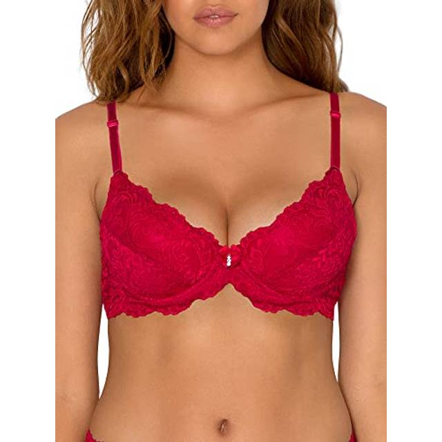 Smart & Sexy Womens Signature Lace Push-up Bra  No No Red  42D