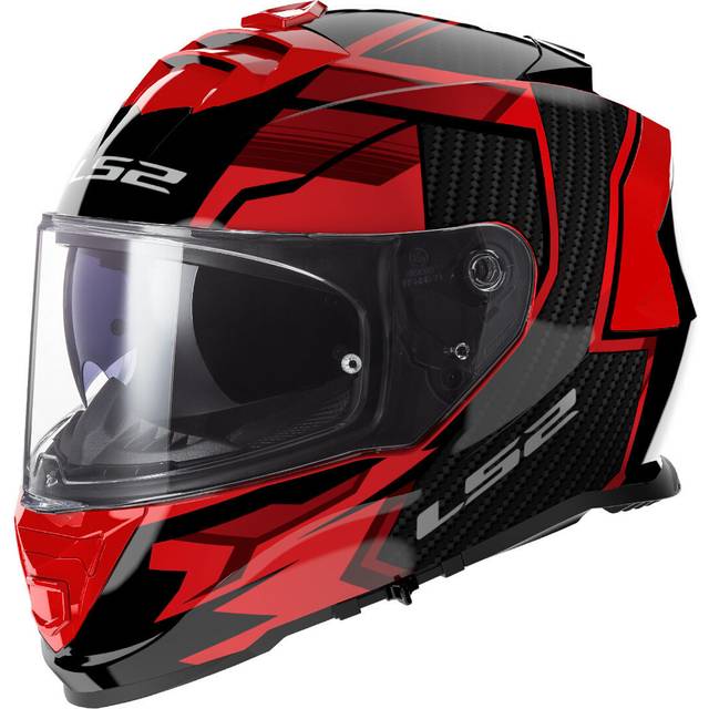 LS2 FF800 Storm II Tracker Helmet, black-red, Size XL for Men