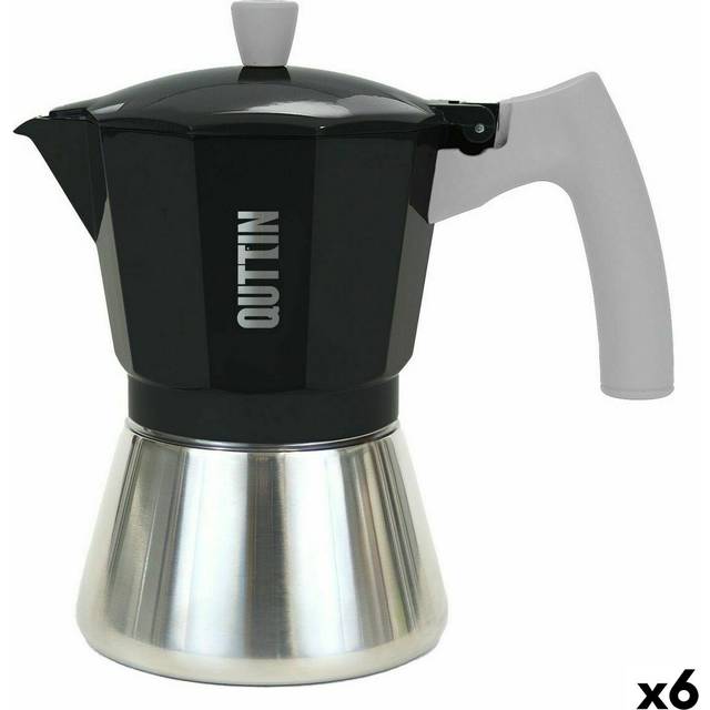 Italiensk Kaffepanna Quttin Aluminium Stål 9 Koppar 450 ml (6 antal)