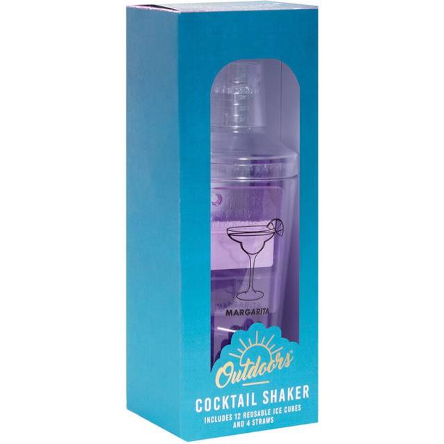 Plastic Cocktail Shaker Kit With Straws Ice Cubes Summer Drinks BBQ