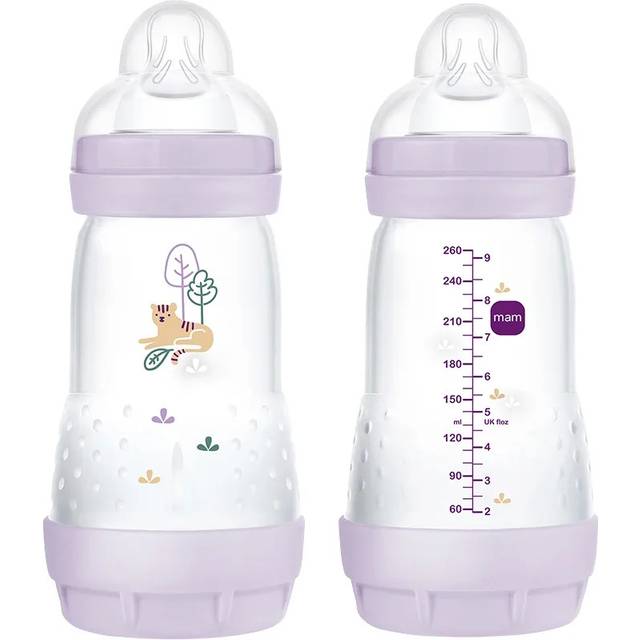 MAM Easy Start Anti-Colic Nappflaska 260ml 0+ månader Lila 2-pack