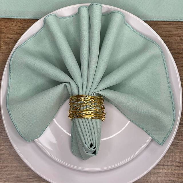 Plain Napkins Pack of 4 - Mint Green / 38cm