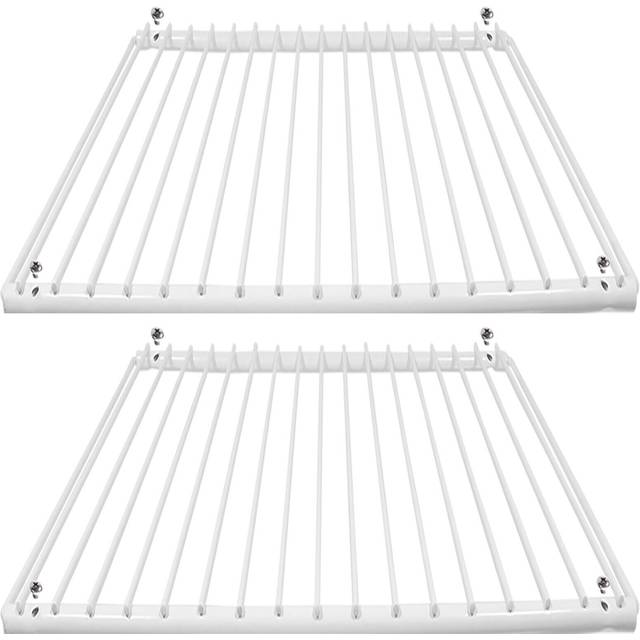 Large Fridge Shelf for AEG Adjustable White Plastic Coated Shelves (Pack of 2, 425mm - 670mm x 320mm)