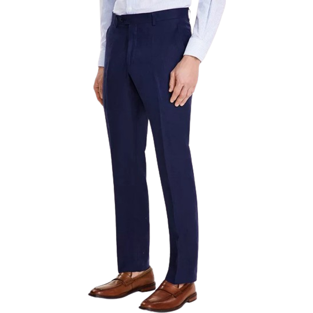 Tommy Hilfiger Modern Fit Linen Men's Suit Pants Navy Solid - Size: 32W x 32L