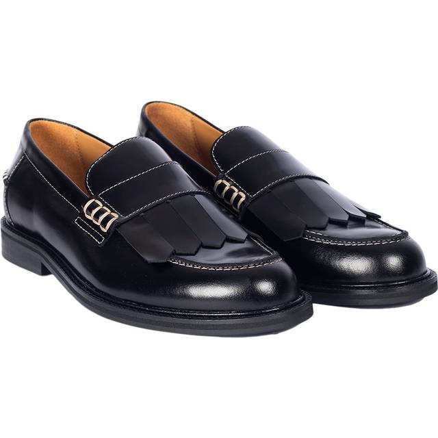 ANGULUS Klassisk Penny Loafer med Frynser Dam Stl. 38 - Loafers Från Magasin - 1835 Black (38)