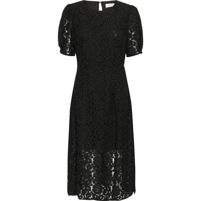 Cream Crebana Dress Dam Midiklänningar Stl. 34 - Från Magasin - Pitch Black (34)
