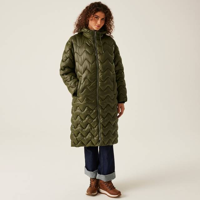 Regatta Women's Water-repellent Cambrie II Quilted Jacket Dark Khaki, Size: 20 - Green