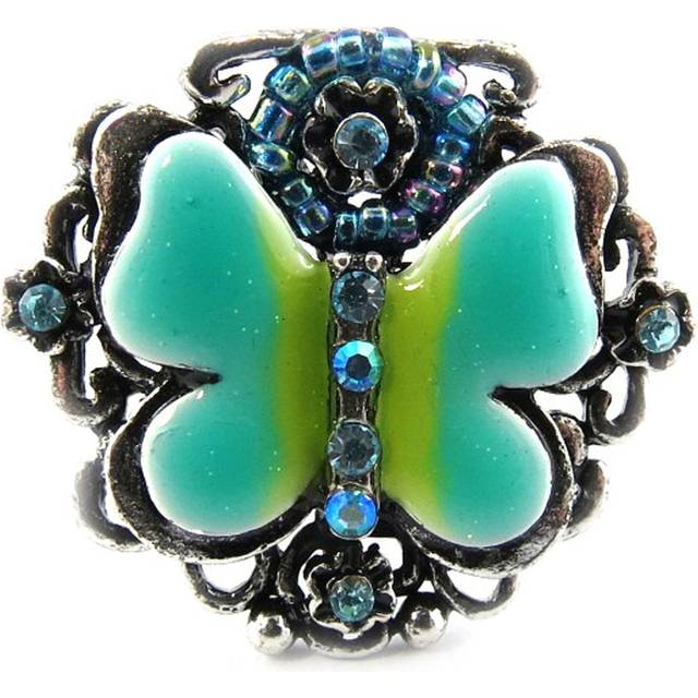 Les Trésors De Lily [G0164] - Designer ring 'Bouquet Fleury' turquoise turquoise