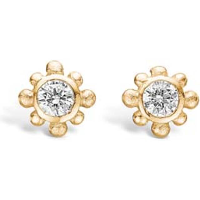 Blossom Copenhagen 9 kt guld ørestikker med små blanke knopper