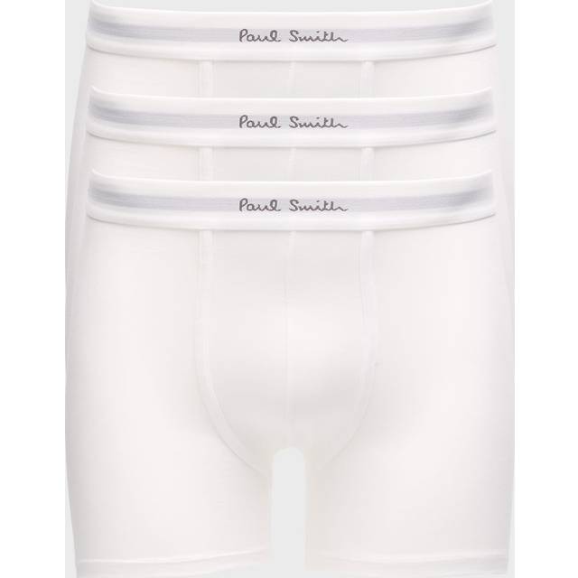 Paul Smith Men's 3-Pack Long Trunk, White - Size: 32/34/35