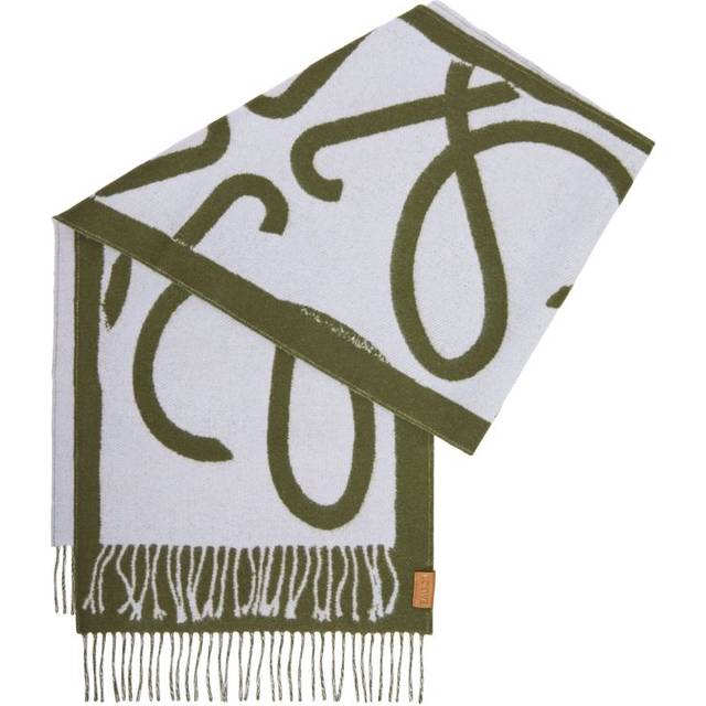 Loewe Wool-Cashmere Reversible Scarf - Blue - One size