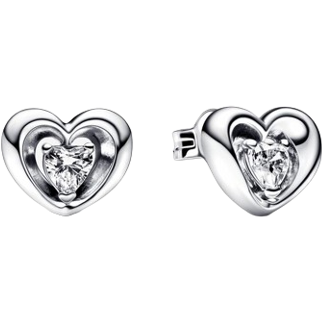 Pandora Silver Heart Stud Earring