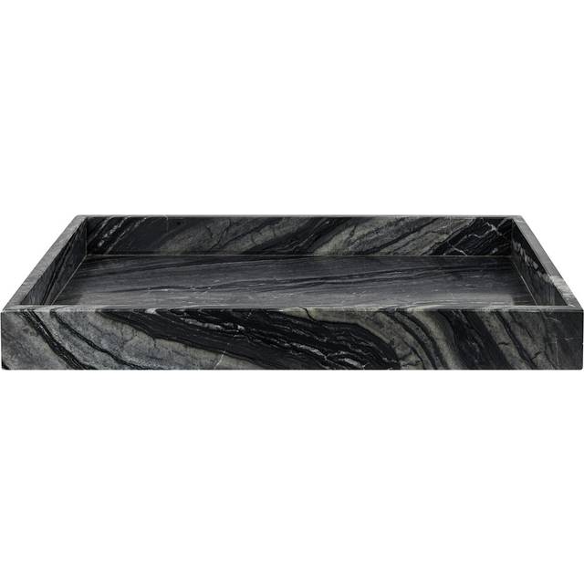 Mette Ditmer Marble dekorationsbricka large 30x40 cm Black-grey - Svart
