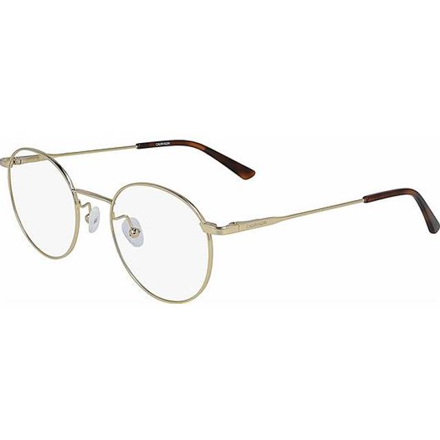 Calvin Klein Unisex CK19119 717 Optiska bågar Metall Guld Rund Normal Fotokromatisk
