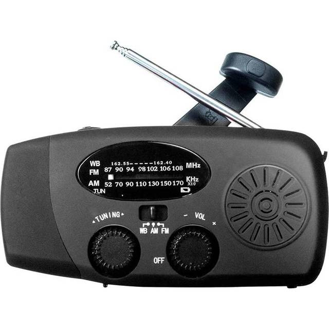 Lippa Emergency Solar Radio - Black - AM/FM - Mono - Sort