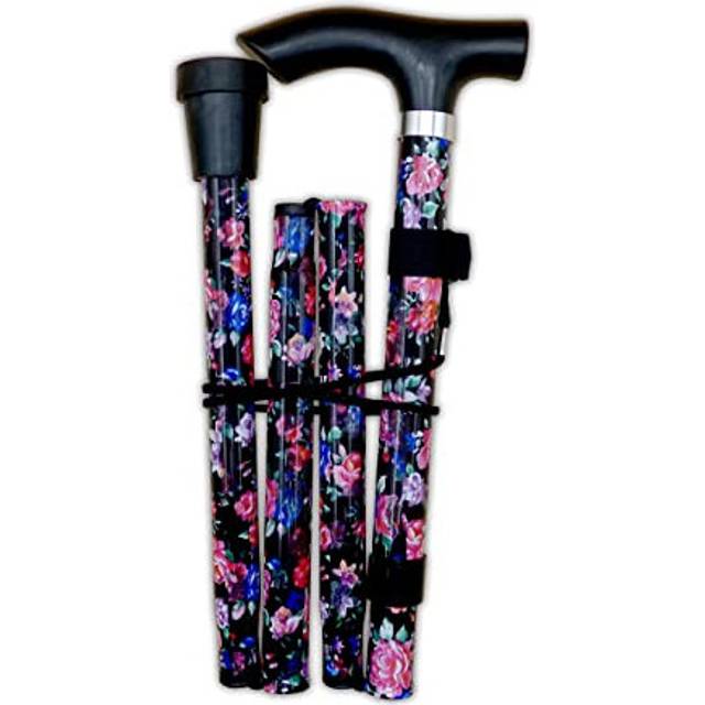 Life Walking Stick Folding & Adjustable Height - Floral, Multi