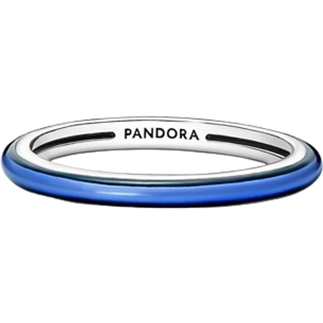 Pandora ME Electric Blue Ring - Enamel / Sterling silver / Blue - Sz. 50