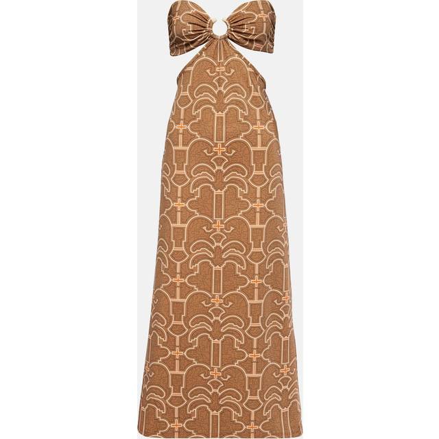 Johanna Ortiz Ring-detail cutout printed maxi dress - brown (UK 10)