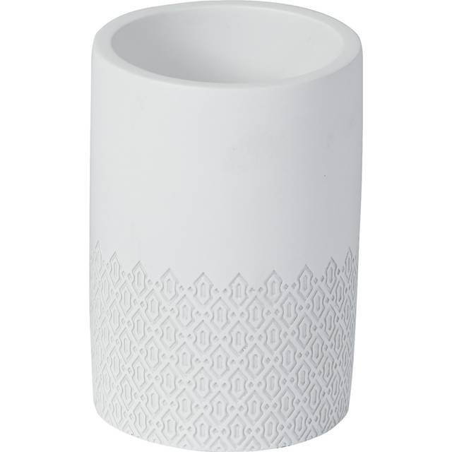 Showerdrape Chantilly White Collection Tumbler, White