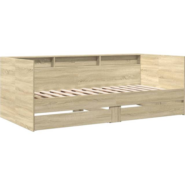 vidaXL Daybed with Drawers without Mattress Sonoma Oak 90x190 cm Single - Brown