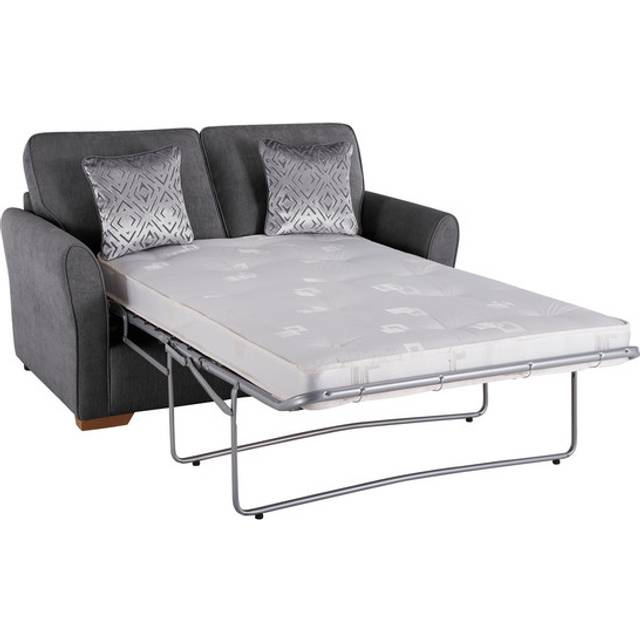 Campo Pewter Fabric Sofas - 2 Seater Deluxe Sofa Bed - Jasmine Range - Oak Furnitureland