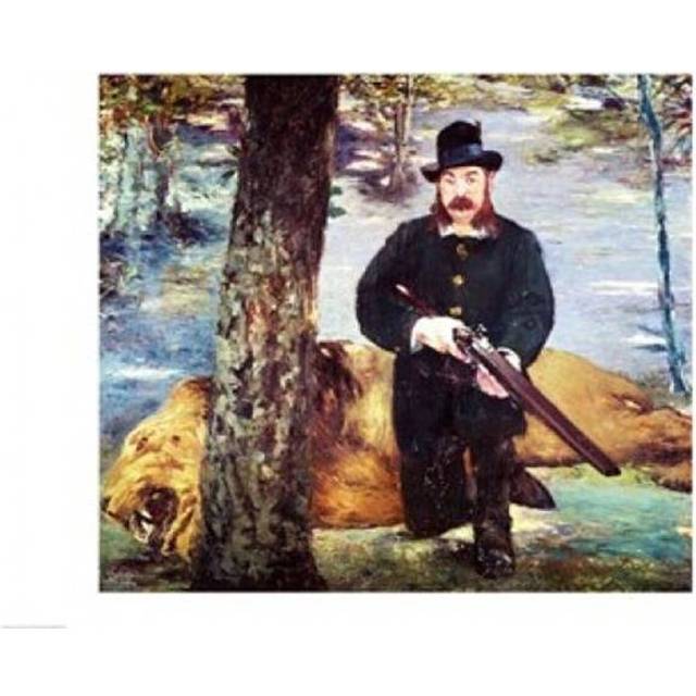 Pertuiset Lion Hunter 1881 Poster Print by Edouard Manet - 24 x 18 in.