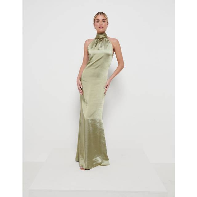 Odelle Maxi Bridesmaid Dress - Matte Olive, 14