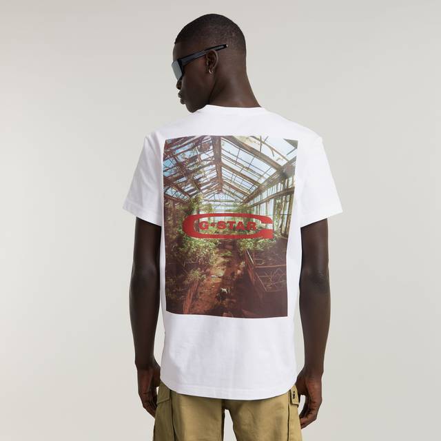 G-Star Raw Photo Print T Shirt White