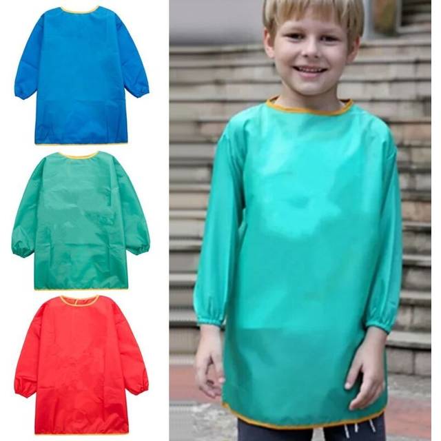 Waterproof sand tower smock apron drawing painting feeding apron kids