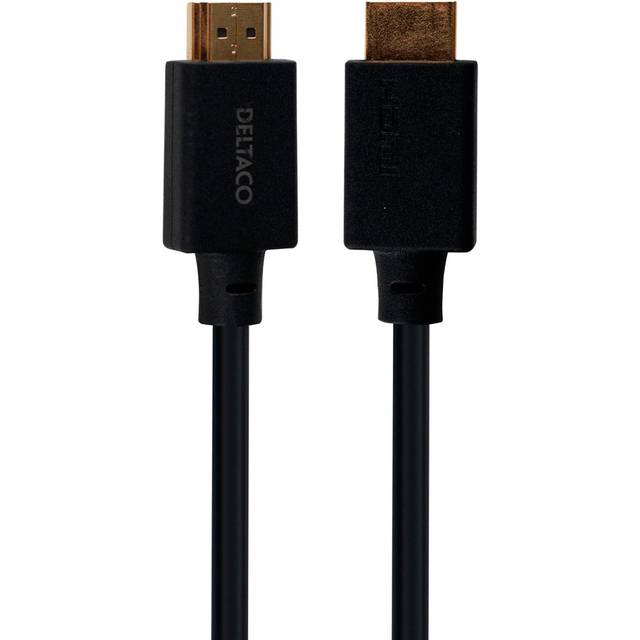 DELTACO Ultra High Speed HDMI-kabel, 2m, eARC, QMS, 8K 60Hz, 4K 120Hz, LSZH, svart