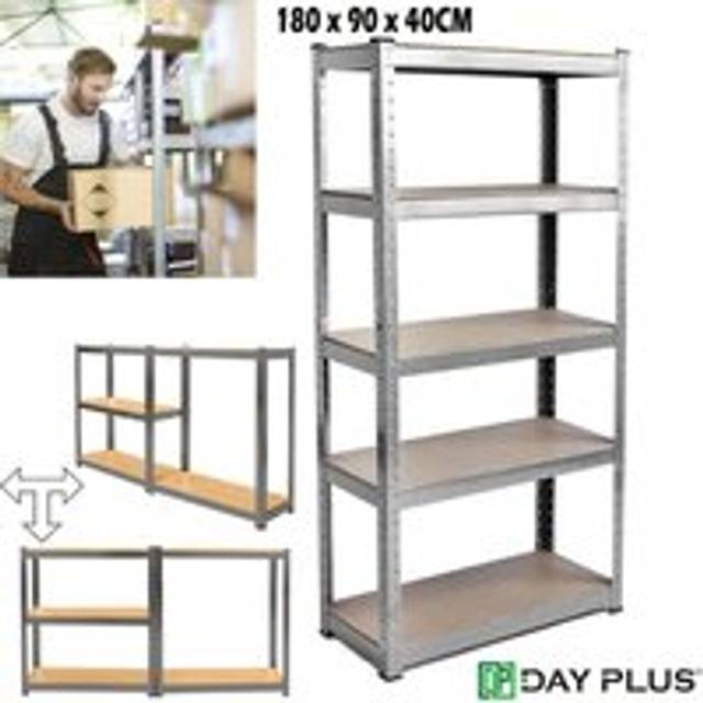 Garage Shelves Shelving 5 Tier Unit Racking Boltless Heavy Duty Storage 180X90CM