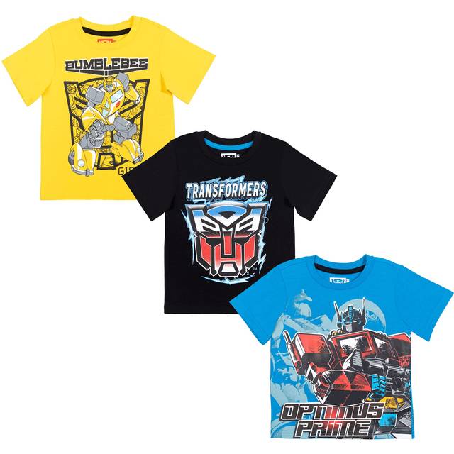 Transformers Bumblebee Optimus Prime Little Boys 3 Pack TShirt YellowBlueBlack 6