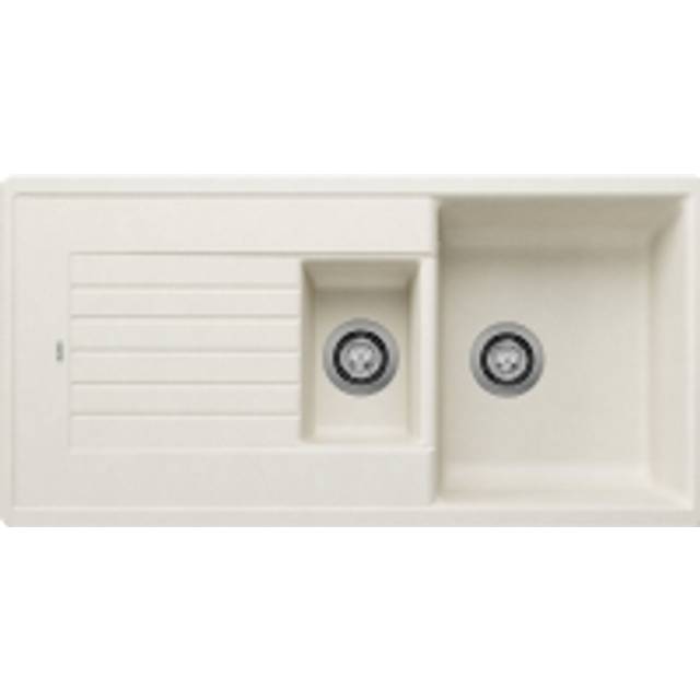 Zia 1.5 Bowl Inset Kitchen Sink - Soft White (202mm H x 500mm W x 1000mm L)