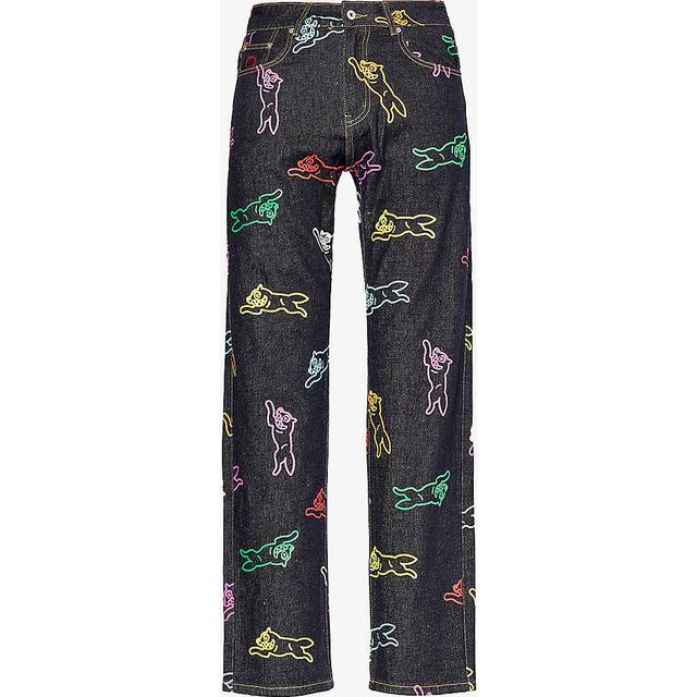 ICECREAM All Over Print Running Dog Jeans, Blue - 32