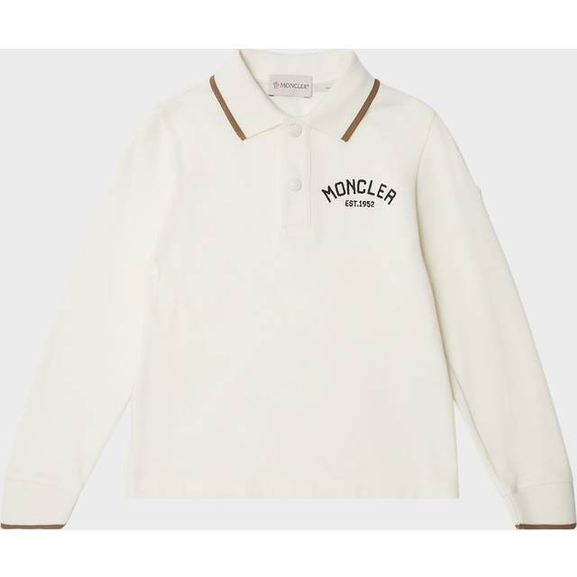 Moncler Boys Tural Kids Brand-embroidered Relaxed-fit Cotton-piqu&#233; Polo Shirt 4-14 Years 4 - NATURAL
