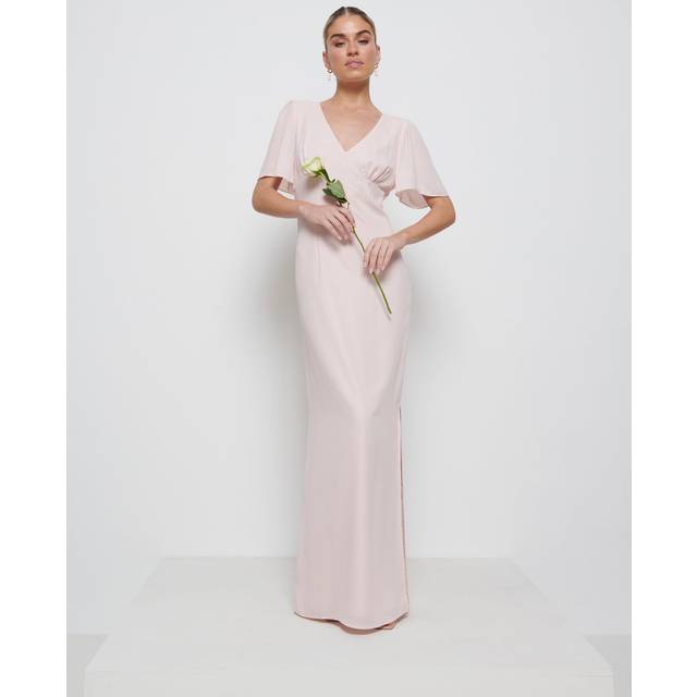 Edie Chiffon Maxi Bridesmaids Dress - Blush, 16