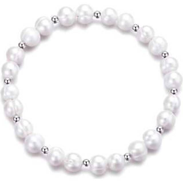 Freshwater baroque pearl stretch bracelet