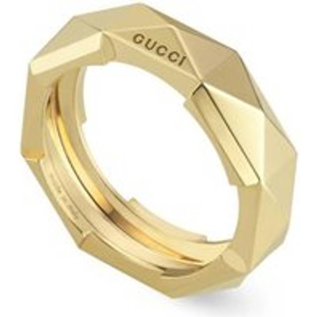 Gucci Link to Love 18ct Yellow Gold 6mm Studded Ring D - Q.5