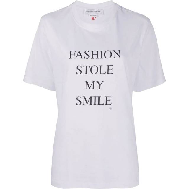 VICTORIA BECKHAM Fashion Stole My Smile T-Shirt - White