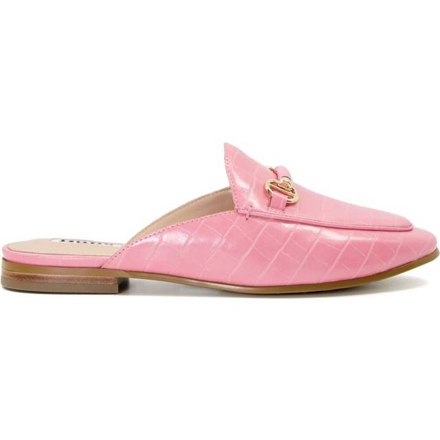 Dune London Womens Ladies GENUINE Backless Snaffle-Trim Loafers - Pink Leather - Size UK 4