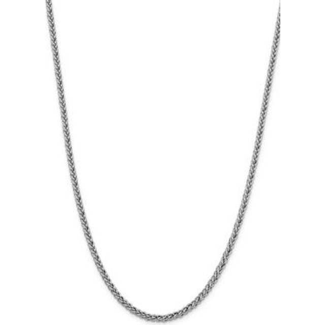 Quality Gold BC180-24 14K White Gold 3.5 mm Semi-Solid 3-Wire 24 in. Wheat Chain