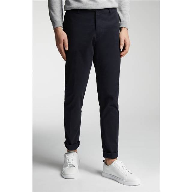 Limehaus Tailored Fit Black Chinos, Cotton - 38R