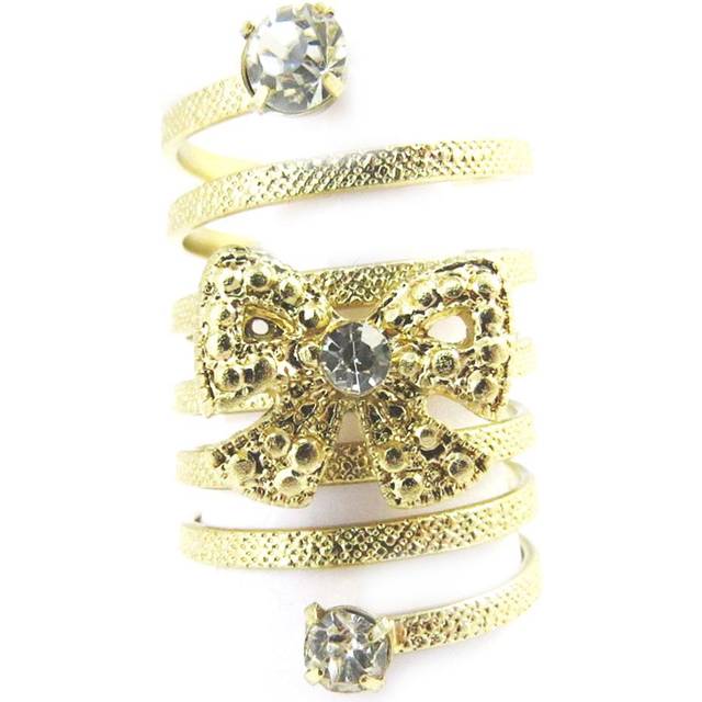 Golden 'Cléopatra' designer ring (romantic knot) 58