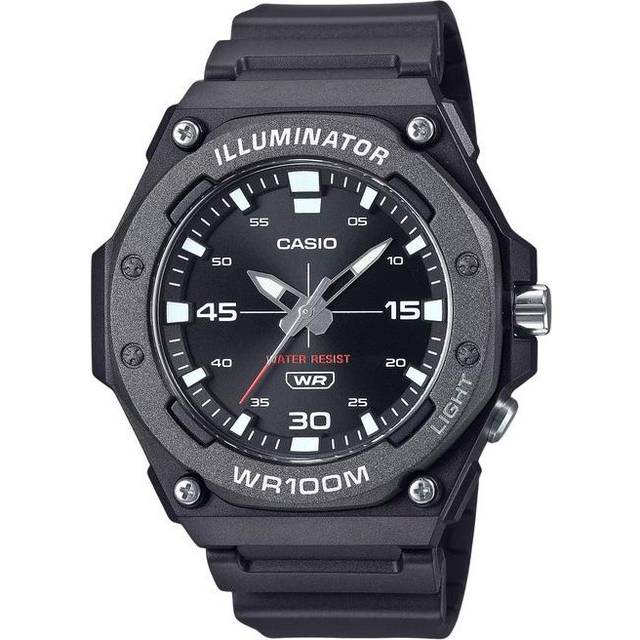 Casio Standard Analog Resin Strap Black Dial Quartz MW-620H-1AV 100M Men&#39;s Watch
