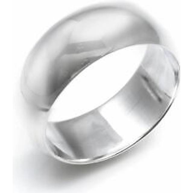 Sterling silver ring 925 wide curved wedding band classic plain court - silverly