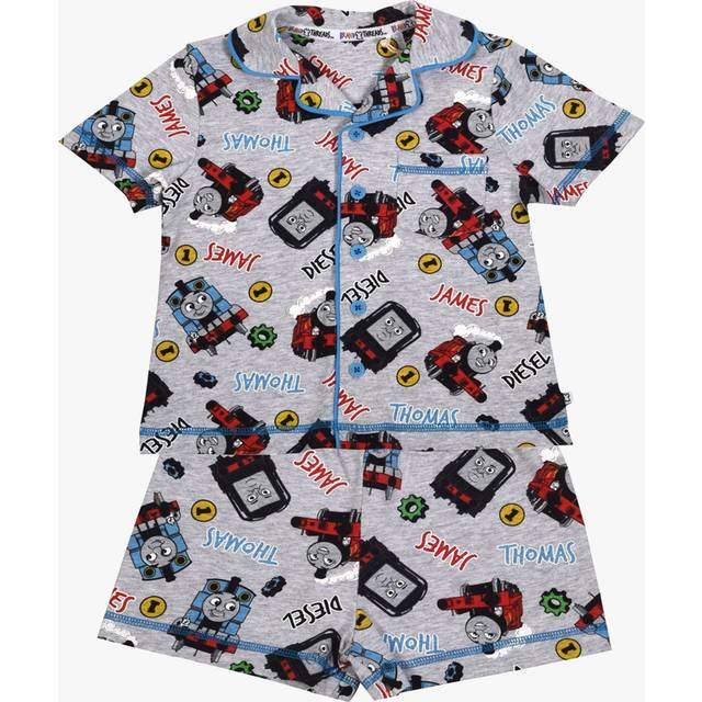 Brand Threads Kids' Thomas & Friends Organic Cotton Pyjama Set, Grey