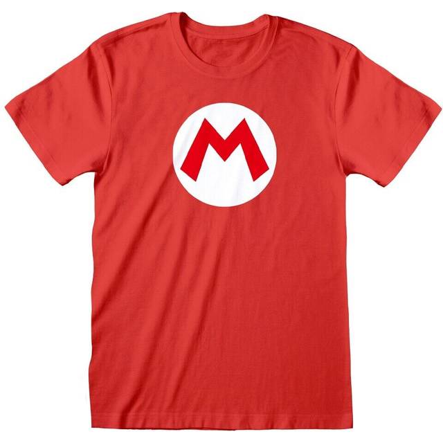 Nintendo - gaming T-shirt - Mario Badge - S XXL - för röd